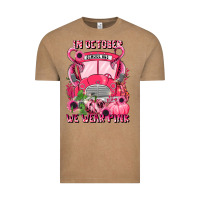 Vintage Coffee in october we wear pink halloween school bus Vintage Tee - LillyAllenDesigns
