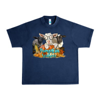 Navy pumpkin season with baby sheeps and goat Urban Heavy Tee - LillyAllenDesigns