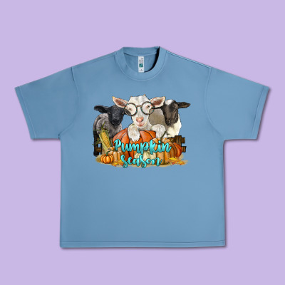 Pumpkin Season With Baby Sheeps And Goat Urban Heavy Tee Designed By Lillyallendesigns