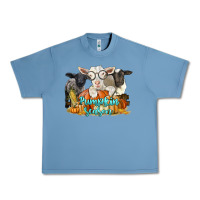 Pebble Blue pumpkin season with baby sheeps and goat Urban Heavy Tee - LillyAllenDesigns