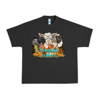 Pigment Black pumpkin season with baby sheeps and goat Urban Heavy Tee - LillyAllenDesigns