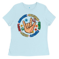 Baby Blue advocate inclusion equity equality accept adapt Ladies Tee - MaliasSmallBusiness