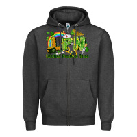 Charcoal Heather LPN Licensed Practical Nurse St. Patrick's Day Zipper Hoodie - CowGirlArtShop