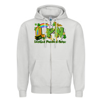 Dove Grey LPN Licensed Practical Nurse St. Patrick's Day Zipper Hoodie - CowGirlArtShop