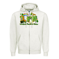 Oatmeal Heather LPN Licensed Practical Nurse St. Patrick's Day Zipper Hoodie - CowGirlArtShop