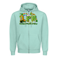 Seafoam LPN Licensed Practical Nurse St. Patrick's Day Zipper Hoodie - CowGirlArtShop
