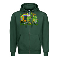 Sports Green LPN Licensed Practical Nurse St. Patrick's Day Zipper Hoodie - CowGirlArtShop