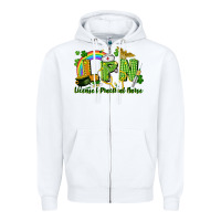 White LPN Licensed Practical Nurse St. Patrick's Day Zipper Hoodie - CowGirlArtShop