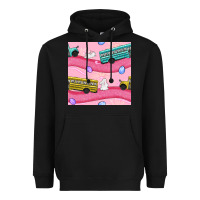 Black Easter School Bus Seamless Pattern Heavyweight Hoodie - BundleAndBundleShop