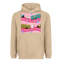 Mushroom Easter School Bus Seamless Pattern Heavyweight Hoodie - BundleAndBundleShop