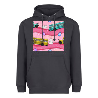 Smoke Easter School Bus Seamless Pattern Heavyweight Hoodie - BundleAndBundleShop