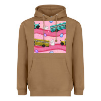Toasted Coconut Easter School Bus Seamless Pattern Heavyweight Hoodie - BundleAndBundleShop