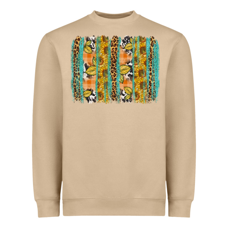 Fall Sunflower Brushstrokes Heavyweight Sweatshirt by NancyCooperArtShop | Teevron