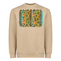 Mushroom Fall sunflower brushstrokes Heavyweight Sweatshirt - NancyCooperArtShop