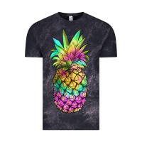 Cloud Black tie dye pineapple Vintage Tee - JahusDesignShop