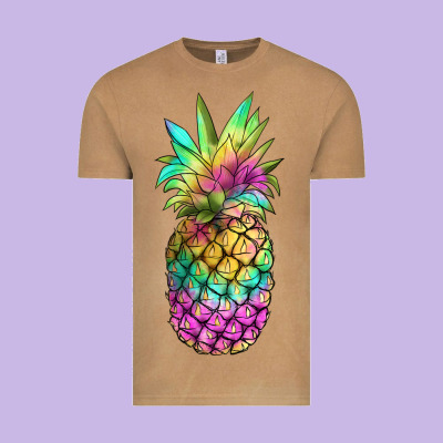 Tie Dye Pineapple Vintage Tee Designed By Jahusdesignshop