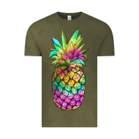 Vintage Olive tie dye pineapple Vintage Tee - JahusDesignShop
