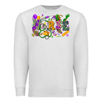 Oatmeal Heather nurse mardi gras Premium Sweatshirt - FaDigitalArtStudio