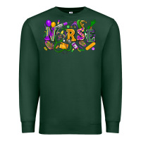 Sports Green nurse mardi gras Premium Sweatshirt - FaDigitalArtStudio