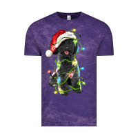 Cloud Purple christmas black poodles dog Vintage Tee - LillyAllenDesigns