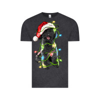 Vintage Black christmas black poodles dog Vintage Tee - LillyAllenDesigns