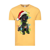 Vintage Mustard christmas black poodles dog Vintage Tee - LillyAllenDesigns