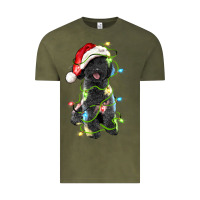 Vintage Olive christmas black poodles dog Vintage Tee - LillyAllenDesigns
