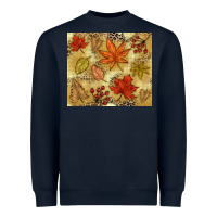 Navy Fall leaves Heavyweight Sweatshirt - NancyCooperArtShop