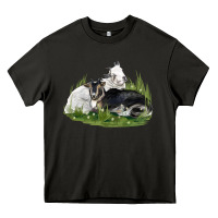 Asphalt two baby nigerian dwarf goat Heavy Core Tee - LillyAllenDesigns