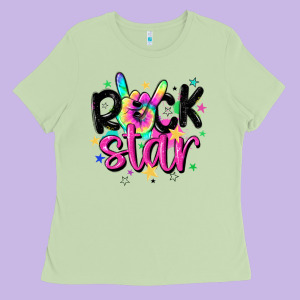 Rock Star Ladies Tee Designed By Maliassmallbusiness