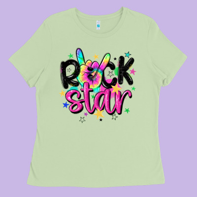 Rock Star Ladies Tee Designed By Maliassmallbusiness