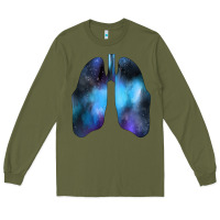 Army Green white lungs Long Sleeve Tee - Bettercallsaul