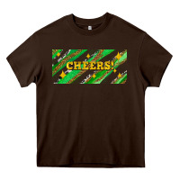 Chocolate Brown leopar and cowhide with cheers Heavy Core Tee - AdoDesignShop