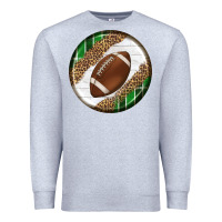 Heather Grey American Football Round Carrings 2 Premium Sweatshirt - BundleAndBundleShop