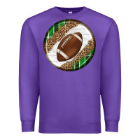 Purple American Football Round Carrings 2 Premium Sweatshirt - BundleAndBundleShop