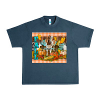Midnight Navy fall with baby goat Urban Heavy Tee - LillyAllenDesigns