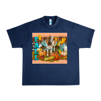 Navy fall with baby goat Urban Heavy Tee - LillyAllenDesigns