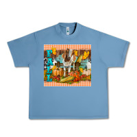 Pebble Blue fall with baby goat Urban Heavy Tee - LillyAllenDesigns