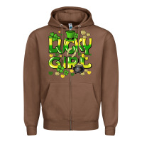 Chestnut lucky girl st. patricks day Zipper Hoodie - HowdyJamesFarm