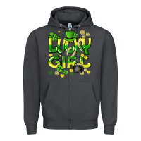 Smoke lucky girl st. patricks day Zipper Hoodie - HowdyJamesFarm