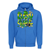 True Royal lucky girl st. patricks day Zipper Hoodie - HowdyJamesFarm