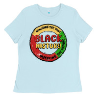 Baby Blue honoring the past inspiring future Ladies Tee - MaliasSmallBusiness