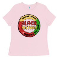 Bubblegum Pink honoring the past inspiring future Ladies Tee - MaliasSmallBusiness