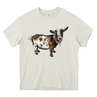 Cream Nigerian Dwarf Goat Heavy Core Tee - LillyAllenDesigns