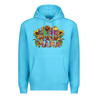 Ocean Blue Nacho average mama Premium Hoodie - FaDigitalArtStudio