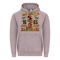 Celebrate 1865 Juneteenth With Black Woman Vintage Hoodie | Teevron