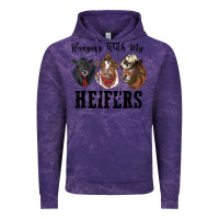 Cloud Purple hanging with my heifers Vintage Hoodie - RanaPortraitStore
