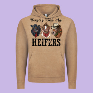 Hanging With My Heifers Vintage Hoodie Designed By Ranaportraitstore