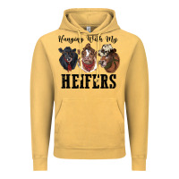 Vintage Mustard hanging with my heifers Vintage Hoodie - RanaPortraitStore