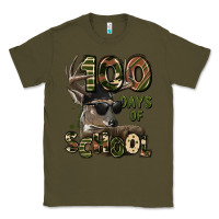 Army Green 100 days of school hunting deer Classic Tee - LillyAllenDesigns